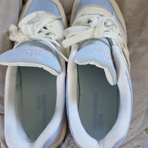 New Balance White and Light Blue Women's Sneakers